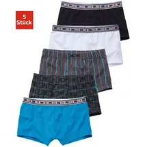 H.I.S. H.I.S Boxer für Kinder weiß, schwarz, blau, kariert, gestreift), | Gr.: 170/176
