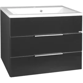 Fackelmann Waschtischunterschrank 2 Schubladen 79,5 x 59 x 49 cm Weiß