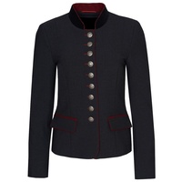 Moschen-Bayern Trachtenblazer Trachtenblazer Damen Trachtenjacke Trachtenjanker Blazer Schwarz Grau mit Stehkragen schwarz 46