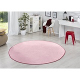 HANSE HOME Teppich »Fancy«, rund, Kurzflor, Weich, einfarbig Wohnzimmer, Schlafzimmer, Esszimmer, rosa