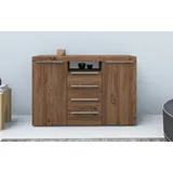 borchardt Möbel Highboard BORCHARDT MÖBEL "Durban", braun (vintage eichefarben), B:139cm H:93cm T:35cm, Sideboards, Highboard, Breite 139 cm