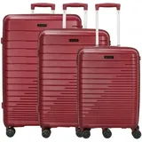 d & n d&n Travel Line 4600 4 Rollen Kofferset 3-teilig wine red