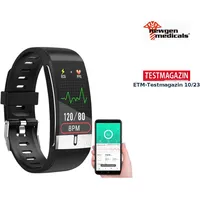 Newgen Medicals Smartwatch: Fitness-Armband mit EKG-, Herzfrequenz- & SpO2-Anzeige,