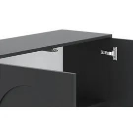 Möbel Kraft Highboard 100 x 117 x 35 cm Schwarz
