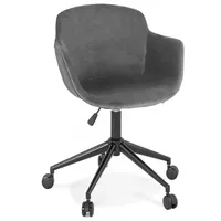 KADIMA DESIGN Bürostuhl Armlehne Metall Samt | Drehstuhl mit