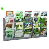 Paperflow Wandprospekthalter Integral silber DIN A4 20 Fächer, 5