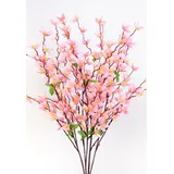 Seidenblumen Roß Forsythienbusch 65cm rosa ZF Kunstblumen künstliche Forsythie Goldflieder Goldglöckchen Blumen