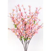 Seidenblumen Roß Forsythienbusch 65cm rosa ZF Kunstblumen künstliche Forsythie Goldflieder Goldglöckchen Blumen
