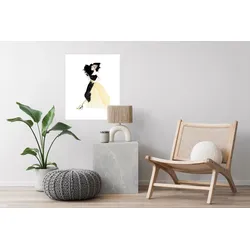 Poster LÜTTENHÜTT "Frau mit Kleid", schwarz (farbe bild(er): schwarz), B:30cm H:40cm T:0,2cm, Papier, Bilder, HD Premium Druck