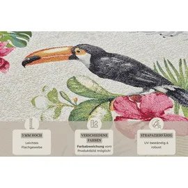 HANSE HOME Outdoorteppich Tropical Dream, rechteckig, Höhe: 3 mm, In-& Outdoor, Teppich, Wetterfest, Balkon, Garten, Wohnzimmer, Floral beige|bunt 200 cm x 285 cm x 3 mm