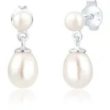 ELLI PREMIUM Paar Ohrhänger ELLI PREMIUM "Stecker Süsswasserzuchtperle Klassik 925 Silber", silber, Ohrringe, Damen, onesize, ohne Stein, Silber 925 (Sterlingsilber)