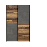 Forte Ozula Schwebetürenschrank 120 x 190,5 x 42 cm grau