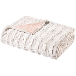 WOHNWOHL® Flauschige Kuscheldecke in Nerzfelloptik • Felloptik Wohndecke • Kunstfell Decke als Sofaüberwurf •Pelzimitatdecke • Sofadecke, Tagesdecke oder Wohnzimmerdecke • Kunstfelldecke für Bett und Sofa