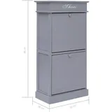 vidaXL Schuhschrank 50 x 98 x 28 cm grau / grau