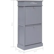 vidaXL Schuhschrank 50 x 98 x 28 cm grau / grau