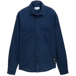 TOM TAILOR DENIM Herren Overshirt aus Jeans-Stoff, blau, Uni, Gr. XXL