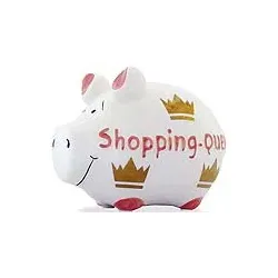 KCG Spardose Schwein klein weiß 100855/10026912 Shopping Queen