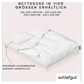 schlafgut Knitted Jersey Weiß 155 x 220 cm + 80 x 80 cm