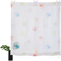 Rollos & More Raffrollo Ösenrollo Kinder Hände Weiss bunt Breite 45 x Höhe 130 cm