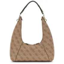 GUESS Schultertasche Calista Top Zip Shoulder Bag Latte Logo