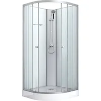 Komplettdusche SANOTECHNIK "IDEA", silber (silberfarben), B:80cm H:203cm T:80cm, Duschkabinen, Viertelkreisdusche