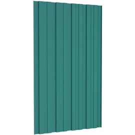 vidaXL Dachpaneel 36 pcs Grün 80 x 45 cm Verzinkter Stahl