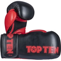 TOP TEN Boxhandschuhe „XLP“ - 16 oz, schwarz-rot