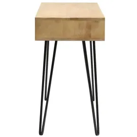 miliboo - Schreibtisch aus Mangoholz und Metall mit Ablagegestell VIBES