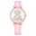 Swarovski Teddy 5739838 Edelstahlgehäuse Roségoldplattiert Lederarmband Rosa