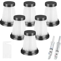 kiimsin 6 Stück HEPA Filter Ersatzteile für Moosoo K12 Pro K13 Akku-Staubsauger, für Geniu-Invictus One K13 Pro Handstaubsauger