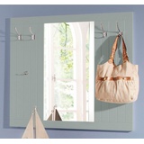 Home Affaire Garderobenpaneel »Nekso«, mit Spiegel, Breite 116 cm, aus MDF oder Massivholz, FSC, grün