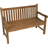 Lesli Living 2 Sitzer Gartenbank Holzbank Teakholz Parkbank 130cm