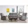vente-unique Relaxsofa elektrisch 3-Sitzer - Stoff - Anthrazit - NEVERS
