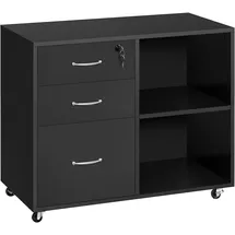 Yaheetech Rollcontainer Aktenschrank 40 x 40 x 65,5 schwarz