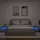 vidaXL Nachttische mit LED-Leuchten 2 Stk. Betongrau 50x40x45 cm