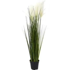 naturn living Kunstrasen Pampasgras - ø 13 x 90 cm - Cortaderia Selloana - Kunstpflanze - Wartungsfreies Pampasgras - Grün