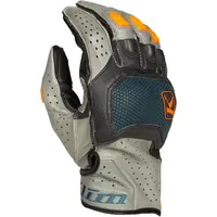 Klim Badlands Aero Pro, Handschuhe kurz - Grau/Petrol/Orange -