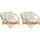 Beliani Sonneninsel 2er Set Loungemöbel beige