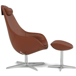 Varier Kokon Stoff Noir Leder Relaxsessel