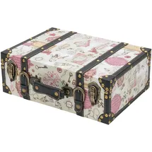 HMF Vintage Koffer aus Holz, 38 x 26 x 13 cm
