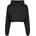 Oversized Cropped Kapuzenpullover Black 4XL