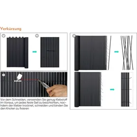 Sekey Sichtschutzmatte PVC 140 x 500 cm Anthrazit