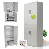 Juskys Aktenschrank 180x80x40 cm grau