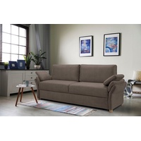 exxpo - sofa fashion 3-Sitzer, inkl. Boxspring/Federkern-Polsterung, Bettfunktion und Bettkasten braun