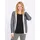Sieh an! Strickjacke in Dunkelblau-Ecru-gemustert 52