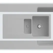 Villeroy & Boch Siluet 60 R rechts Einbauspüle keramik steam Handbetätigung 1000 x 510 mm