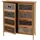 Mendler Apothekerkommode 94 x 80 x 35 cm Weiß/Blau