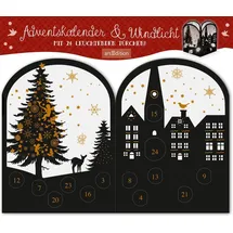 arsEdition Teelichthäuschen Abendstunde: Adventskalender