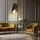 Spot-Light Textil Pendel Leuchte 1-flg. 60 cm gold