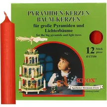 Knox Pyramidenkerzen 17/100 - rot 12 Stk.